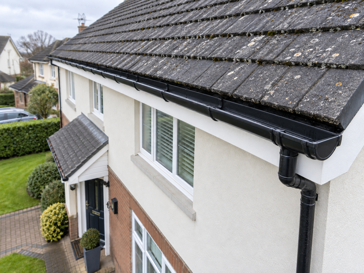 Gutter cleaning after