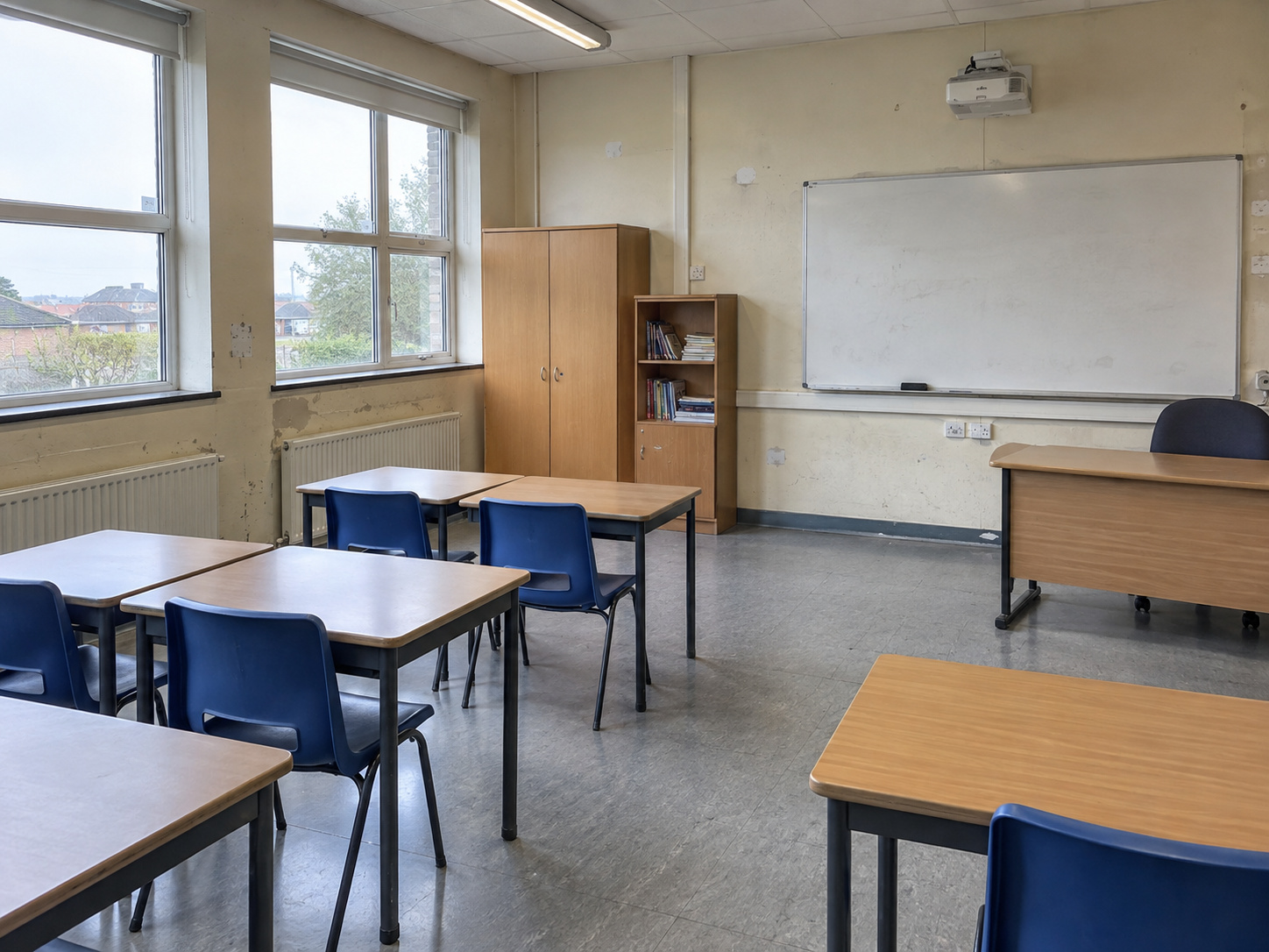 School Classroom Painting Before